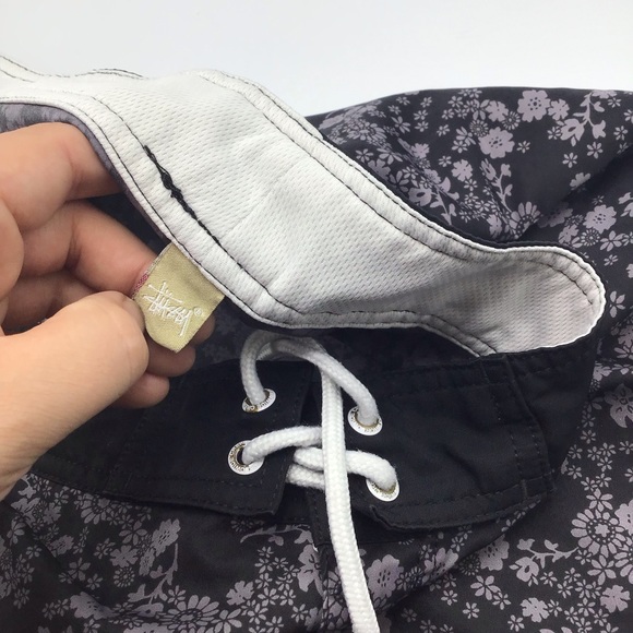 Vintage stussy skate skateboard surf floral swim trunks shorts mens size 34 - Picture 6 of 6